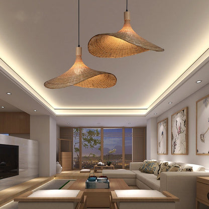 Japanese Style Bamboo Chandelier Lamps